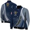 personalized denver nuggets wave patterns blue jacket fashion forward