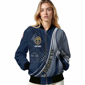 personalized denver nuggets wave patterns blue jacket latest model
