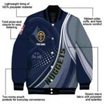 personalized denver nuggets wave patterns blue jacket best selling