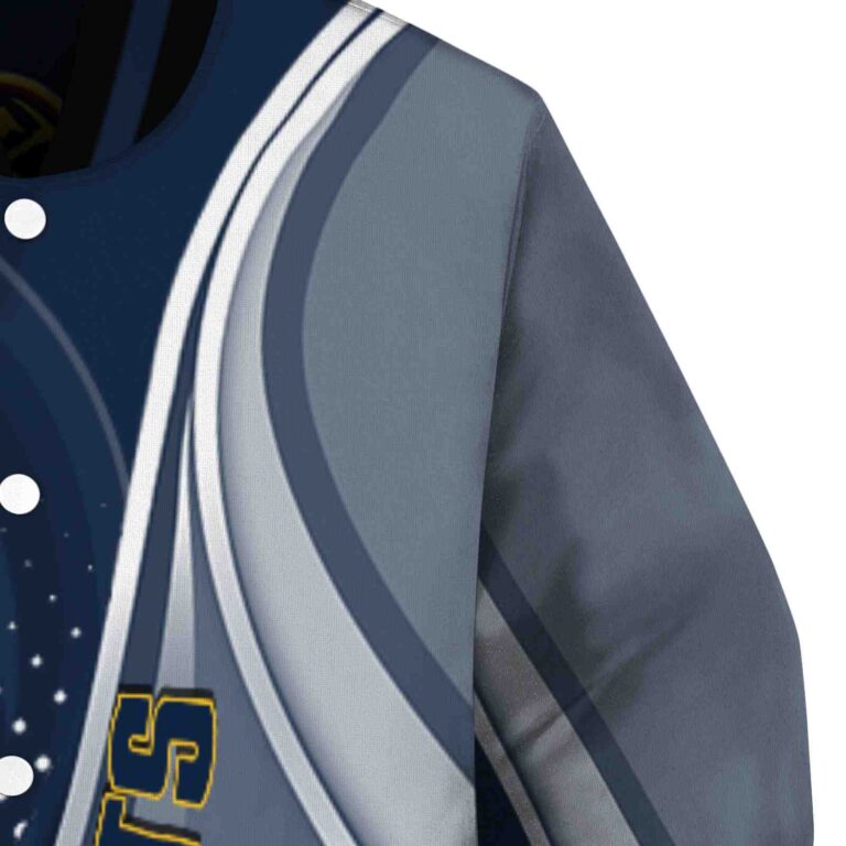 personalized denver nuggets wave patterns blue jacket premium grade