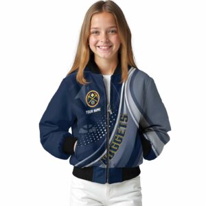 personalized denver nuggets wave patterns blue jacket top rated