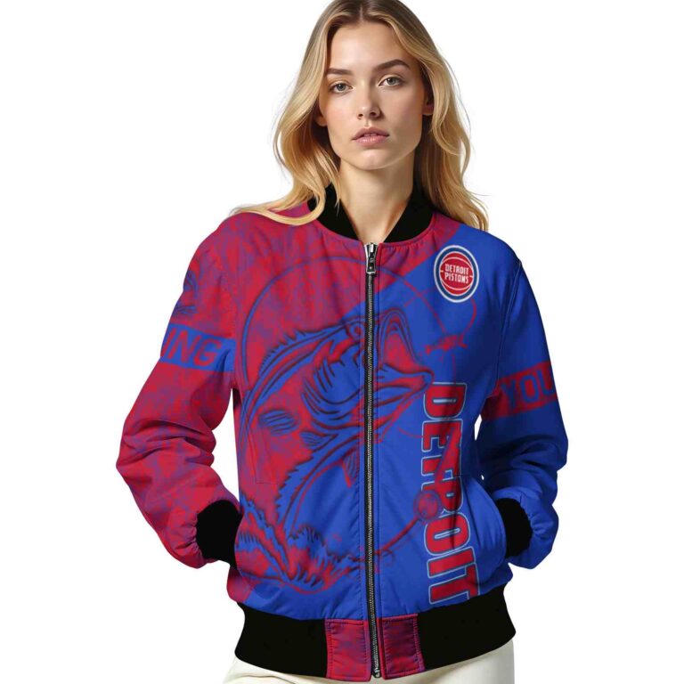 personalized detroit pistons fishing rod royal blue jacket latest model