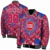 personalized detroit pistons heart explosion red jacket fashion forward