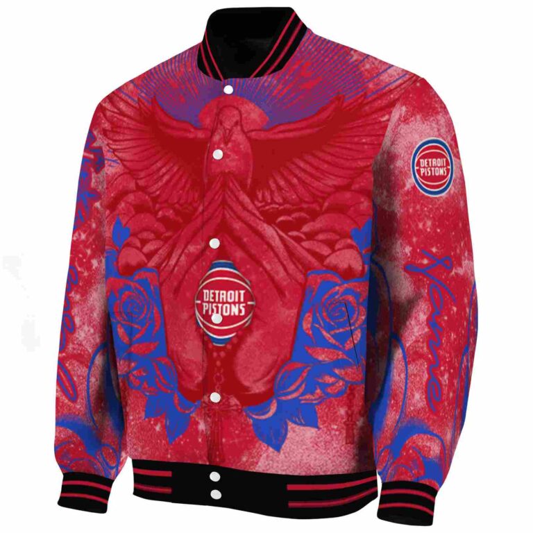 personalized detroit pistons praying hands red jacket best selling
