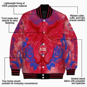 personalized detroit pistons praying hands red jacket new arrival