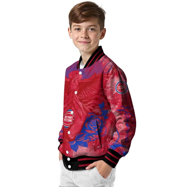 personalized detroit pistons praying hands red jacket trendy