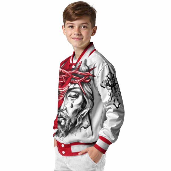 personalized detroit red wings jesus tears red white jacket trendy