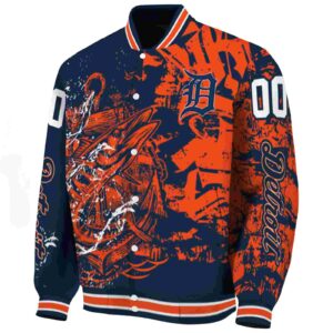 personalized detroit tigers fishing art navy jacket best selling