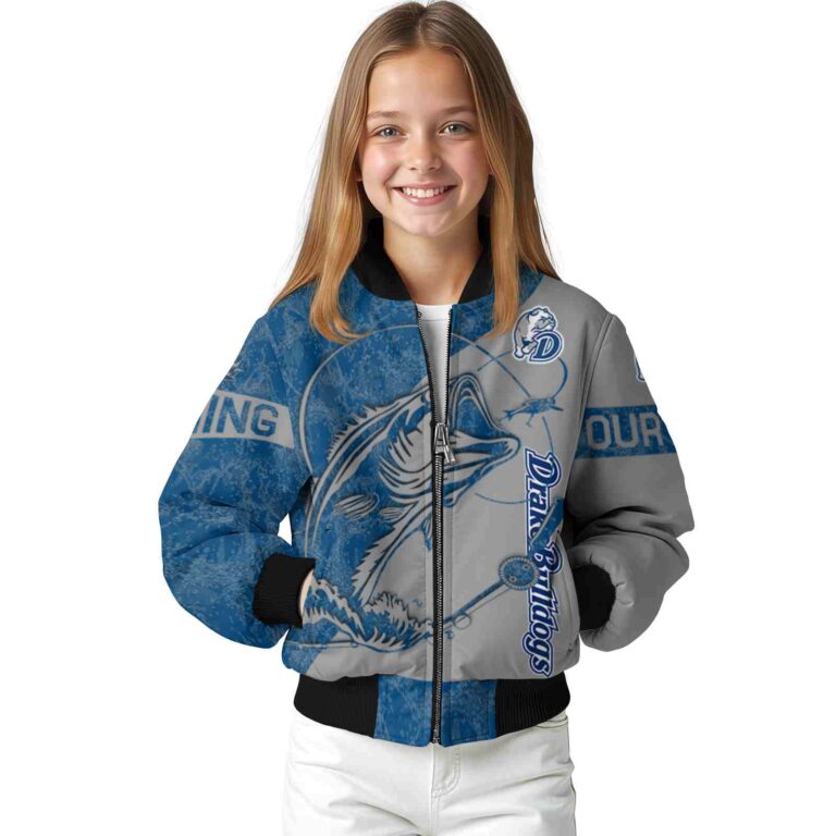 personalized drake bulldogs fishing rod gray jacket top rated