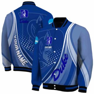 personalized duke blue devils wave patterns blue jacket fashion forward