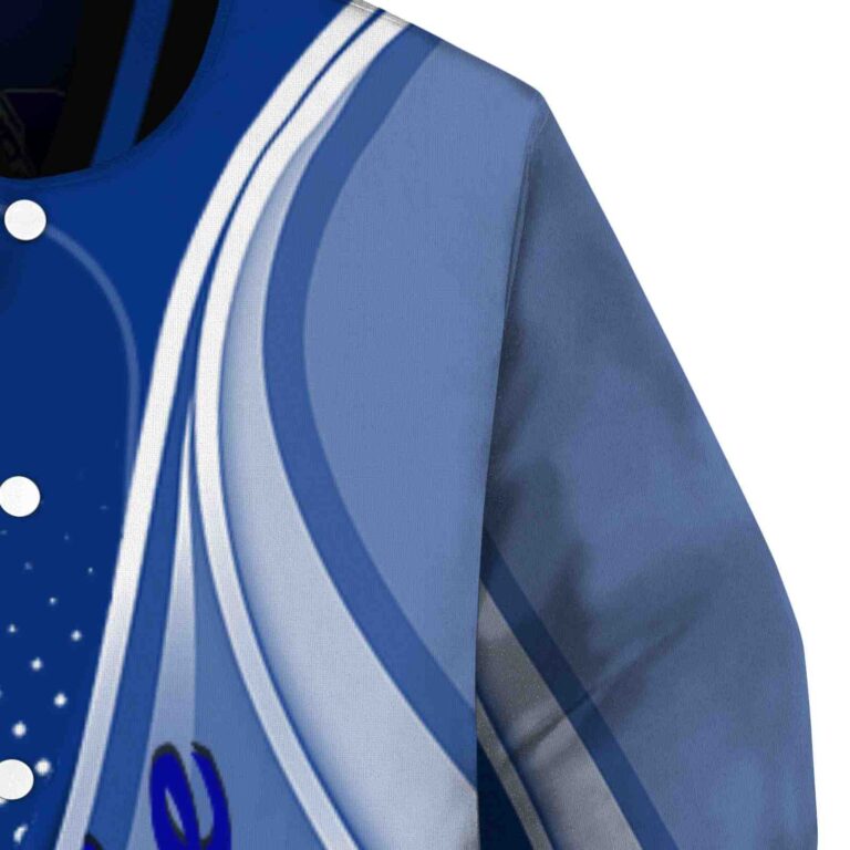 personalized duke blue devils wave patterns blue jacket premium grade