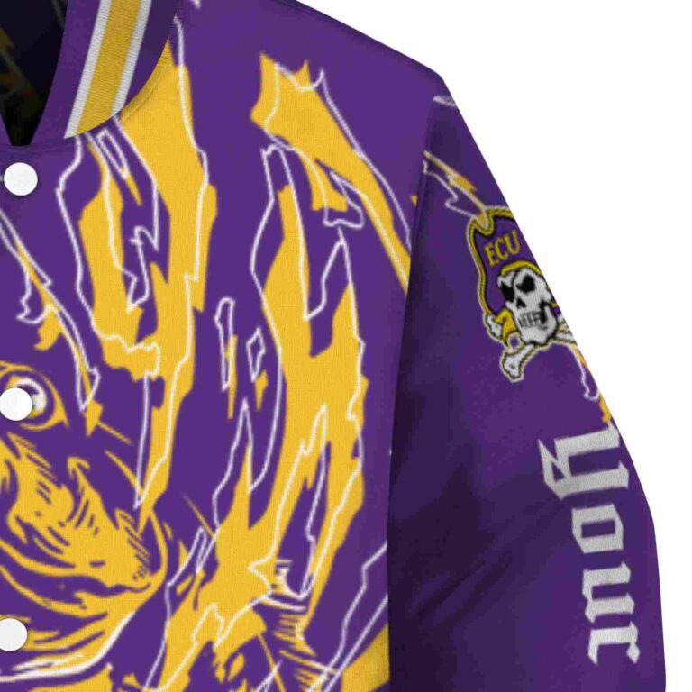 personalized east carolina pirates fishing passion purple white jacket premium grade