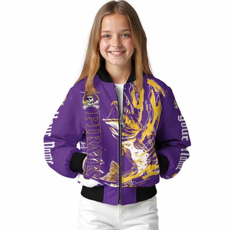 personalized east carolina pirates fishing passion purple white jacket top rated