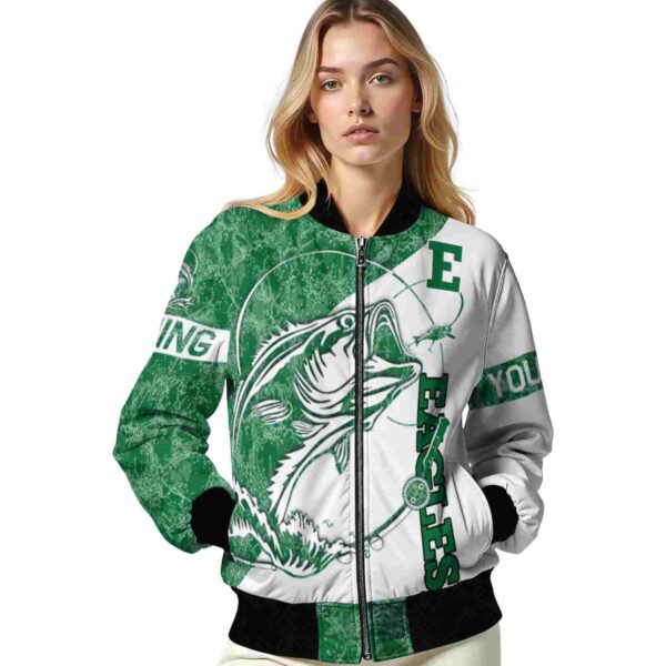 personalized eastern michigan eagles fishing rod white jacket latest model