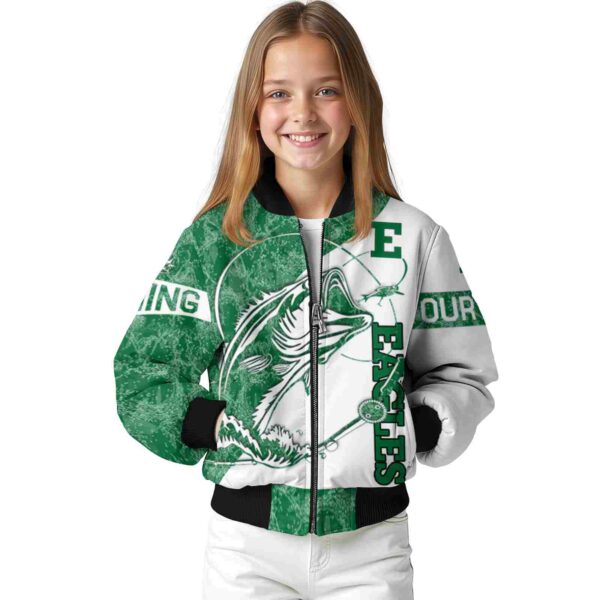 personalized eastern michigan eagles fishing rod white jacket top rated