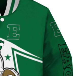 personalized eastern michigan eagles mickey football green white jacket premium grade