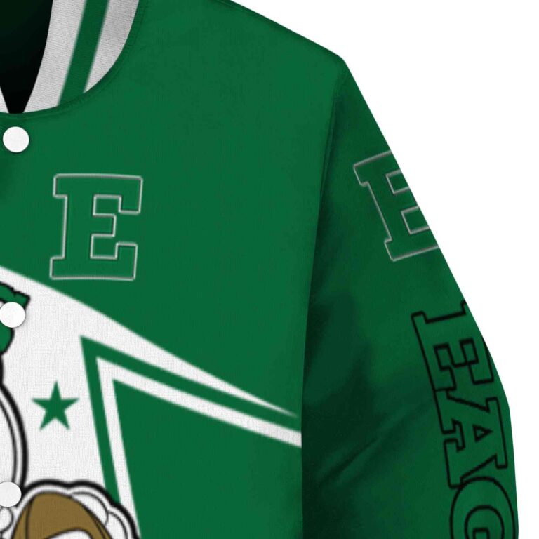 personalized eastern michigan eagles mickey football green white jacket premium grade