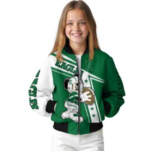 personalized eastern michigan eagles mickey football green white jacket top rated