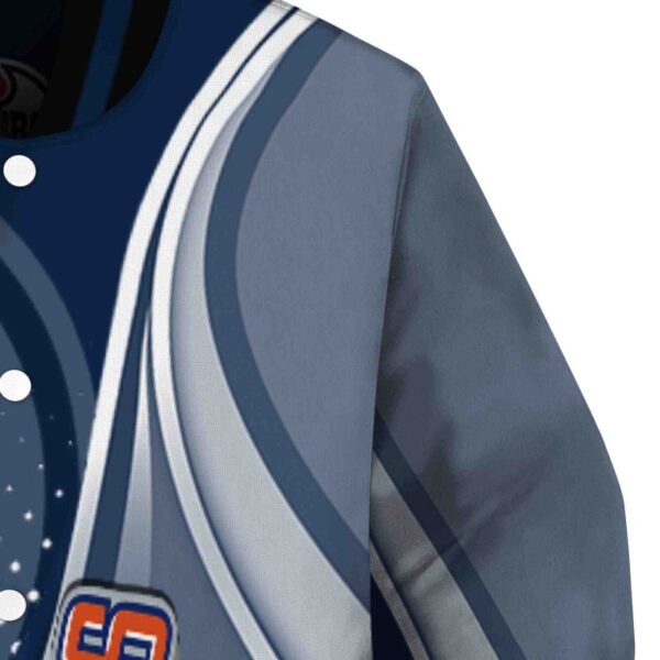 personalized edmonton oilers wave patterns blue jacket premium grade