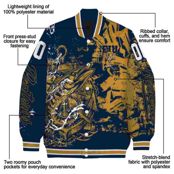 personalized fiu panthers fishing art blue jacket new arrival