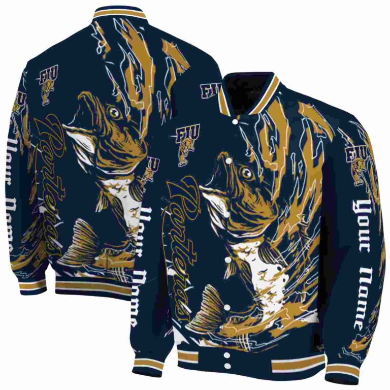 personalized fiu panthers fishing passion blue white jacket fashion forward