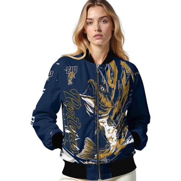 personalized fiu panthers fishing passion blue white jacket latest model