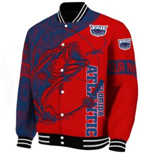 personalized florida atlantic owls fishing rod red jacket best selling