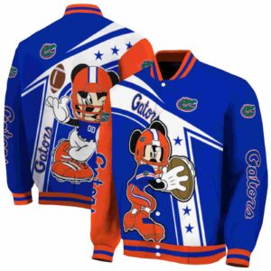 personalized florida gators mickey football blue white jacket fashion forward