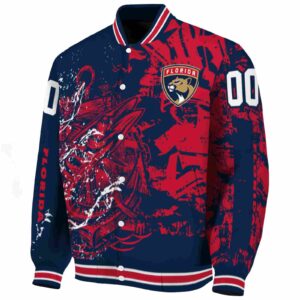 personalized florida panthers fishing art red jacket best selling