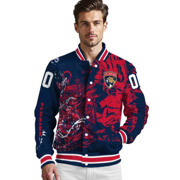 personalized florida panthers fishing art red jacket high quality