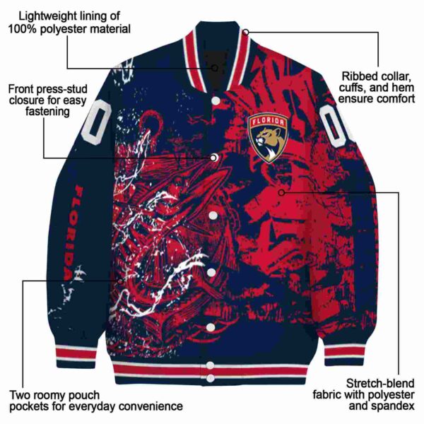 personalized florida panthers fishing art red jacket new arrival