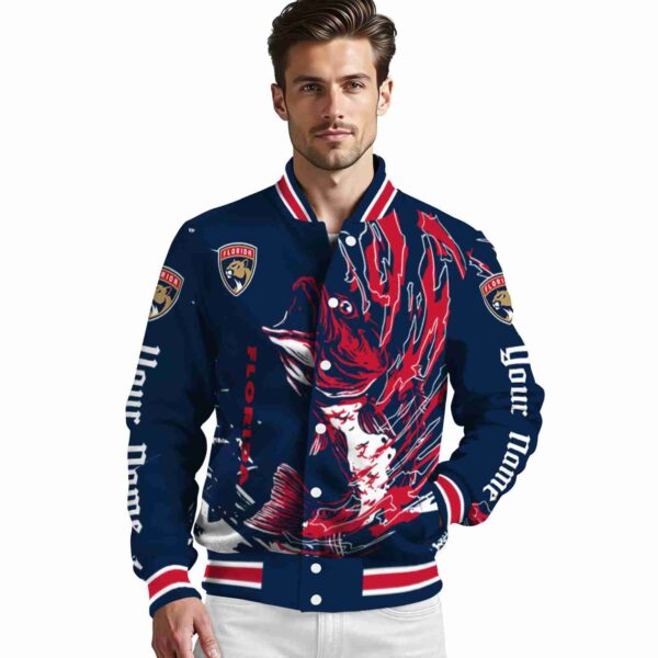 personalized florida panthers fishing passion red white jacket high quality
