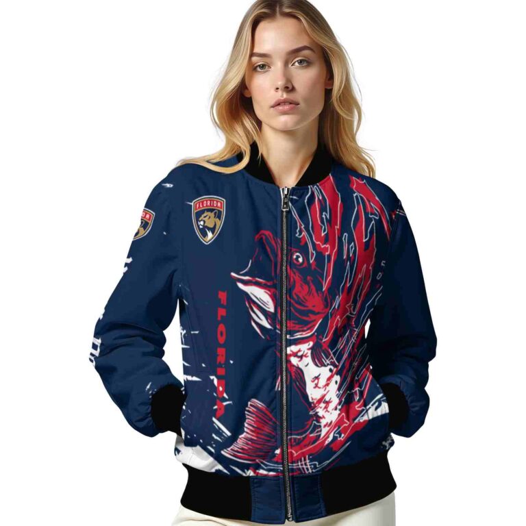 personalized florida panthers fishing passion red white jacket latest model