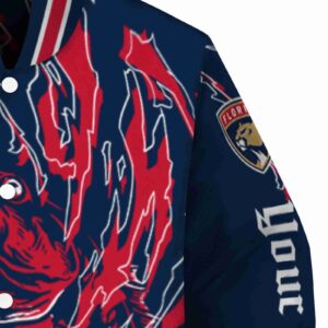 personalized florida panthers fishing passion red white jacket premium grade
