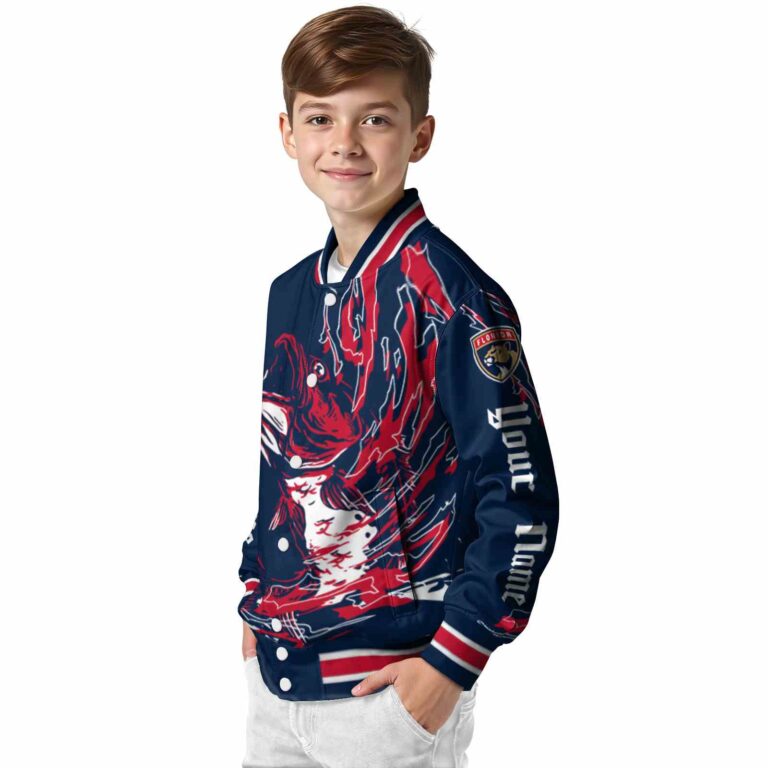 personalized florida panthers fishing passion red white jacket trendy