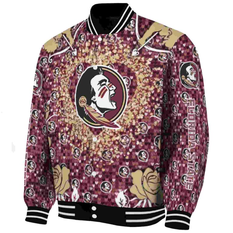 personalized florida state seminoles heart explosion garnet jacket best selling