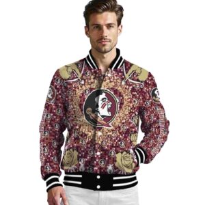 personalized florida state seminoles heart explosion garnet jacket high quality