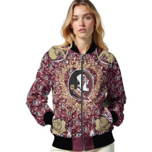 personalized florida state seminoles heart explosion garnet jacket latest model