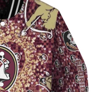 personalized florida state seminoles heart explosion garnet jacket premium grade
