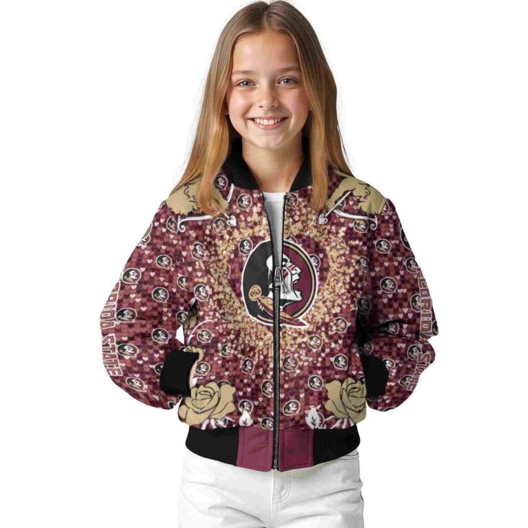 personalized florida state seminoles heart explosion garnet jacket top rated