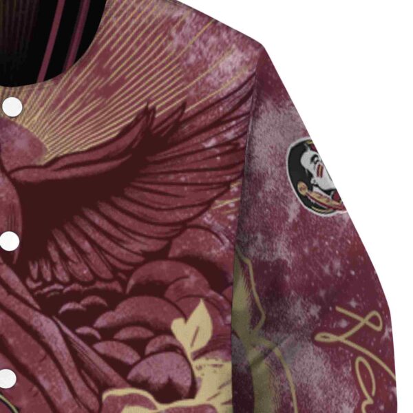 personalized florida state seminoles praying hands garnet jacket premium grade
