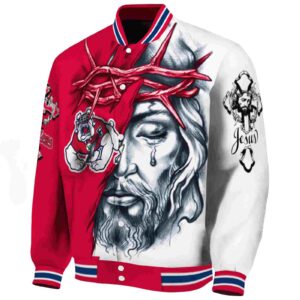 personalized fresno state bulldogs jesus tears red white jacket best selling