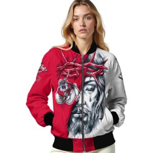 personalized fresno state bulldogs jesus tears red white jacket latest model