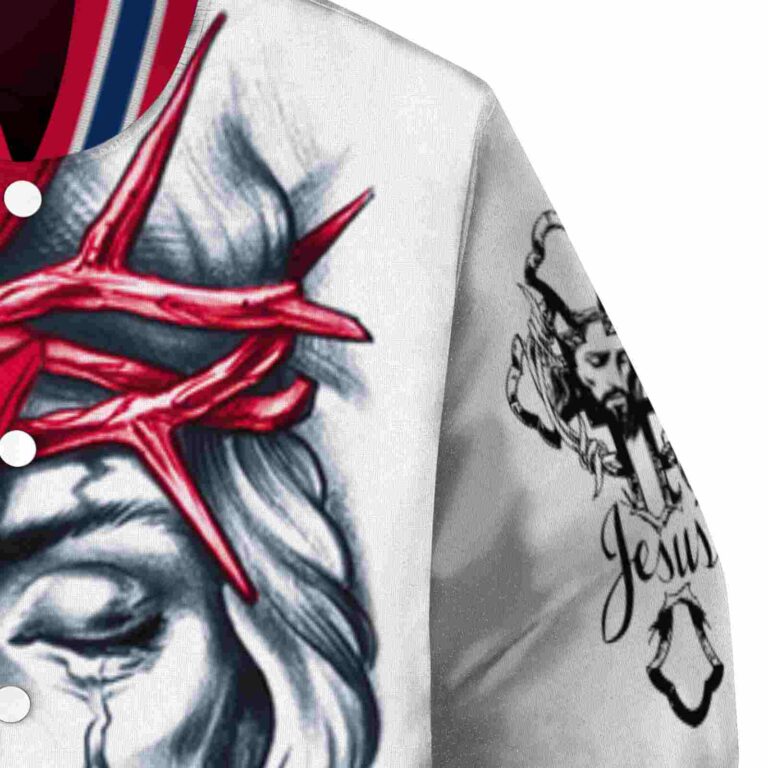 personalized fresno state bulldogs jesus tears red white jacket premium grade