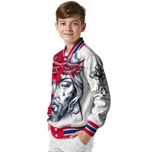 personalized fresno state bulldogs jesus tears red white jacket trendy