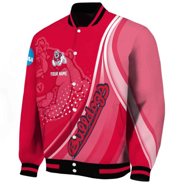 personalized fresno state bulldogs wave patterns red jacket best selling