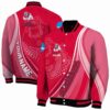 personalized fresno state bulldogs wave patterns red jacket fashion forward