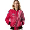 personalized fresno state bulldogs wave patterns red jacket latest model