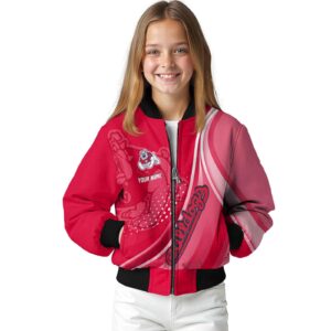 personalized fresno state bulldogs wave patterns red jacket top rated