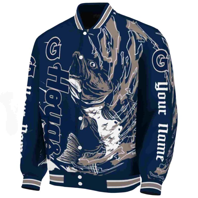 personalized georgetown hoyas fishing passion blue white jacket best selling